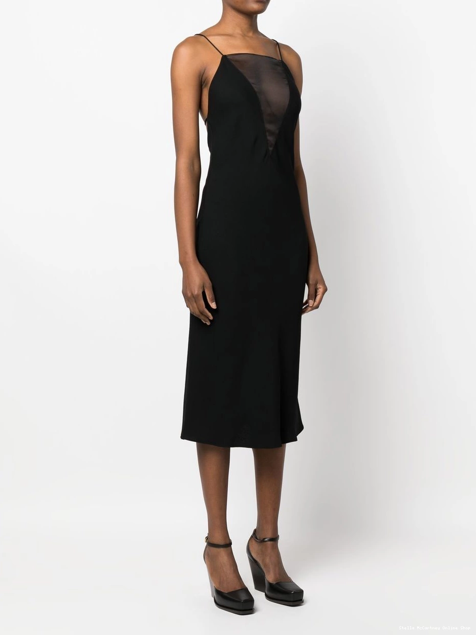 Affordable midi dress silk compact Women crepe McCartney Stella 0726
